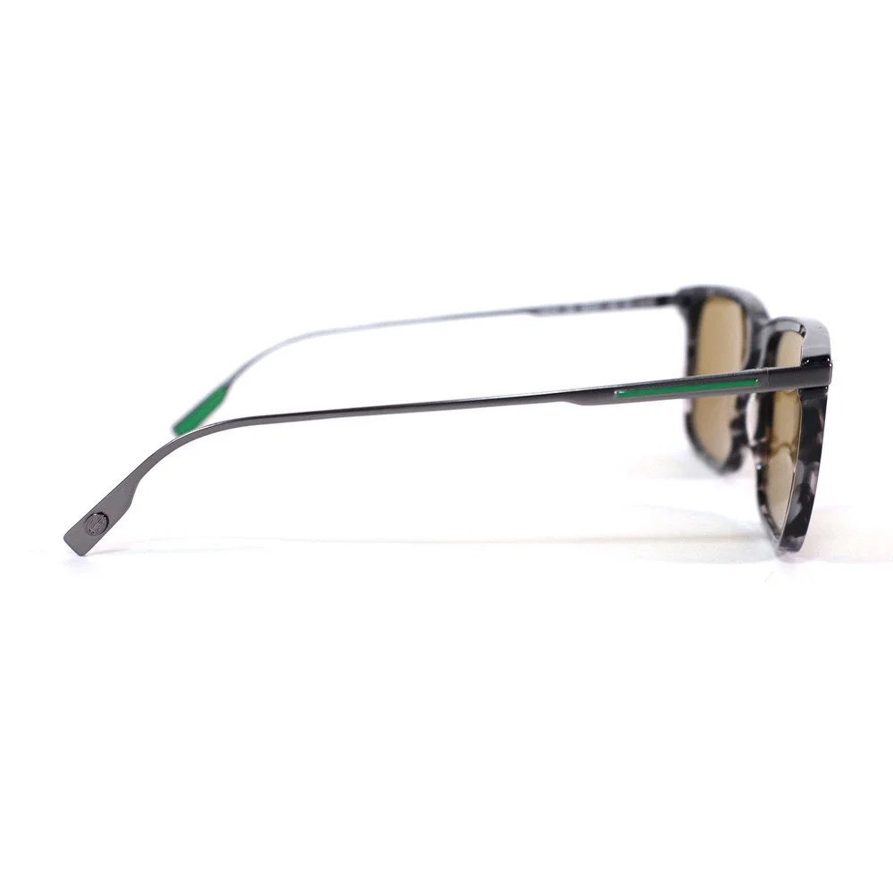 Lacoste Square Men’s Sunglasses – Grey Havana / Green-Gold – NWT